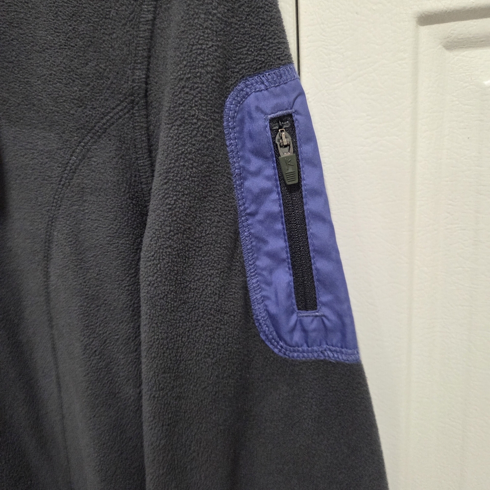 Danskin Women’s Gray Quarter Zip Fleece Pullover Sleeve Zip Pocket - Picture 5 of 6